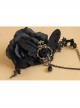 Gothic Retro Fashion Vampire Lace Butterfly Black Prom Rose Female Bracelet With Ring One Chain