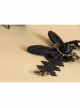 Gothic Retro Fashion Vampire Lace Butterfly Black Prom Rose Female Bracelet With Ring One Chain