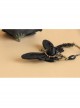 Gothic Retro Fashion Vampire Lace Butterfly Black Prom Rose Female Bracelet With Ring One Chain
