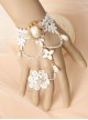 Palace Baroque Fashion Retro White Pearl Lace Flower Bride Female Bracelet