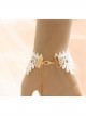 Palace Baroque Fashion Retro White Pearl Lace Flower Bride Female Bracelet