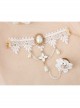Palace Baroque Fashion Retro White Pearl Lace Flower Bride Female Bracelet
