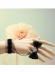 Fashion Black Gothic Retro Cute Lolita Lace Bowknot Crown With Ring Bracelet