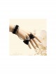 Fashion Black Gothic Retro Cute Lolita Lace Bowknot Crown With Ring Bracelet