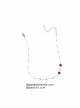 Fashion Retro Simple Halloween Vampire Bite Mark Stainless Steel Ruby Gothic Female Choker