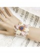 Baroque Retro Fashion White Lace Purple Rose Flower Retro Female Bracelet