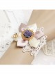Baroque Retro Fashion White Lace Purple Rose Flower Retro Female Bracelet