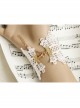 Baroque Retro Fashion White Lace Purple Rose Flower Retro Female Bracelet