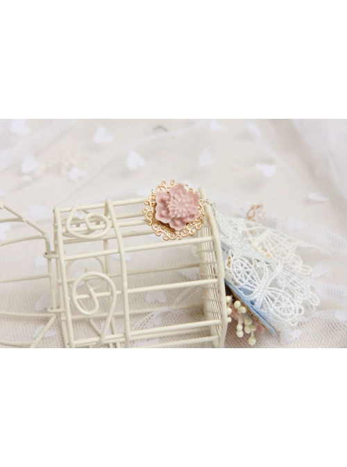 Baroque Retro Fashion White Lace Purple Rose Flower Retro Female Bracelet