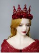 Gothic Retro Fashion Christmas Queen Crown Thanksgiving Red Rose Birthday Party Headband