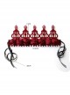 Gothic Retro Fashion Christmas Queen Crown Thanksgiving Red Rose Birthday Party Headband