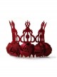Gothic Retro Fashion Christmas Queen Crown Thanksgiving Red Rose Birthday Party Headband