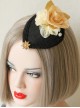 Fashion Retro Snowflake Pearl Yellow Flower Exaggerated Performance Female Top Hat Hairpin