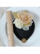 Fashion Retro Snowflake Pearl Yellow Flower Exaggerated Performance Female Top Hat Hairpin