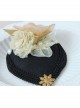 Fashion Retro Snowflake Pearl Yellow Flower Exaggerated Performance Female Top Hat Hairpin