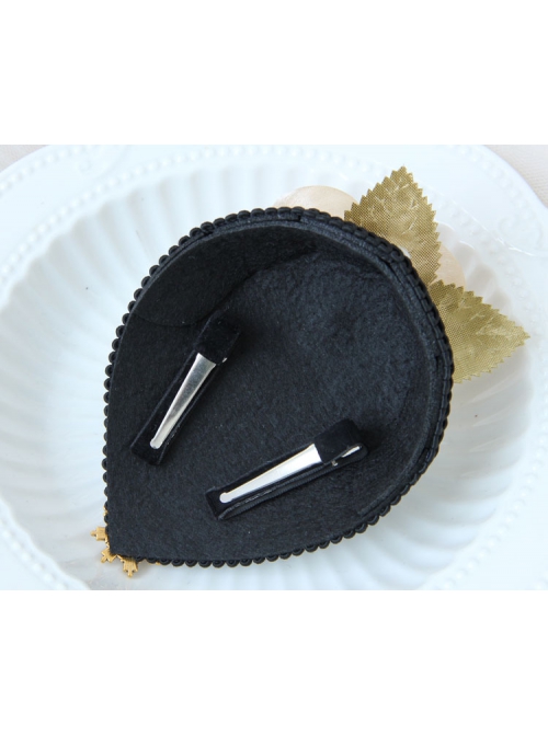 Fashion Retro Snowflake Pearl Yellow Flower Exaggerated Performance Female Top Hat Hairpin