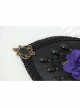 Gothic Palace Fashion Purple Flowers Black Lace Felt Retro Personality Little Top Hat Hairpin