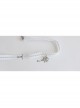 Simple Fashion Baroque Retro Love Heart Diamond White Elastic Short Necklace