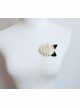Retro Fashion Personality Simple White Flowers Handmade Female Antique Cloth Brooch