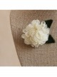 Retro Fashion Personality Simple White Flowers Handmade Female Antique Cloth Brooch