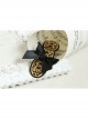 Cute Retro Fashion Simple Lolita Black Bow Lady Golden Hairpin