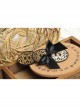 Cute Retro Fashion Simple Lolita Black Bow Lady Golden Hairpin
