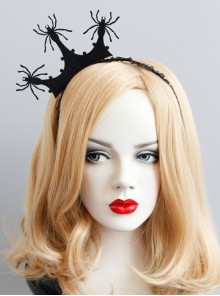 Fashion Black Spider Crown Halloween Male And Female Show Adult Party Gothic Headband