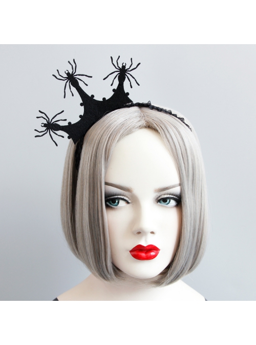 Fashion Black Spider Crown Halloween Male And Female Show Adult Party Gothic Headband