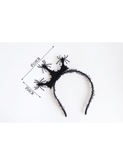 Fashion Black Spider Crown Halloween Male And Female Show Adult Party Gothic Headband