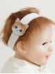 Handmade Baby Cute Simple Child Cat Hundred Days Old White Hairband
