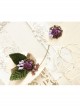 Retro Personality Fashion Female Purple Rose Leaves Hemp Rope Bracelet With Ring One Chain