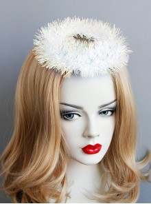 Fashion Personality Angel School Opening Ceremony Prom Party White Tassel Topper