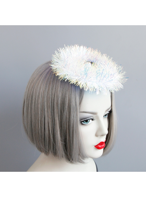 Fashion Personality Angel School Opening Ceremony Prom Party White Tassel Topper