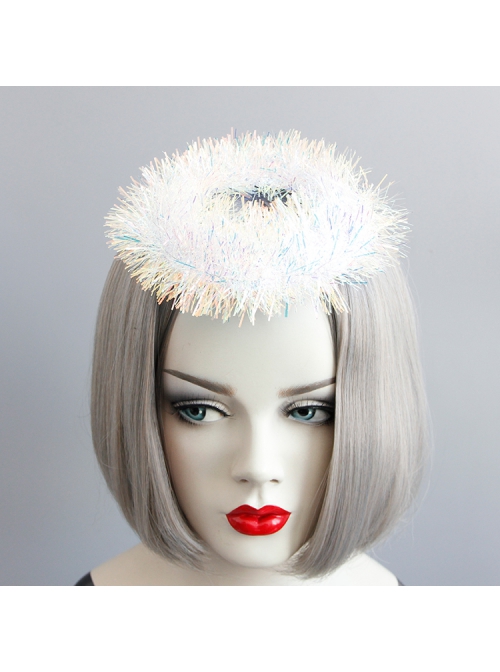 Fashion Personality Angel School Opening Ceremony Prom Party White Tassel Topper