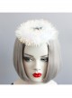 Fashion Personality Angel School Opening Ceremony Prom Party White Tassel Topper