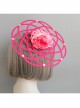 Fashion Exaggerated Personality Pink Flowers Stage Performance Makeup Party Hat