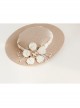 Retro Personality Celebrity Temperament White Lace Flowers Fashion Banquet Pink Top Hat