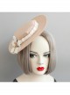 Retro Personality Celebrity Temperament White Lace Flowers Fashion Banquet Pink Top Hat