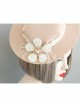 Retro Personality Celebrity Temperament White Lace Flowers Fashion Banquet Pink Top Hat