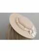 Retro Personality Celebrity Temperament White Lace Flowers Fashion Banquet Pink Top Hat