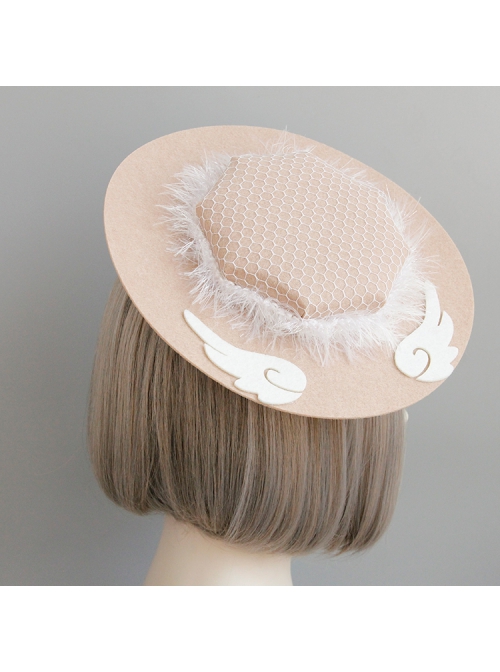 Simple White Angel Wings Cute Fashion Party Banquet Top Hat Hairpin