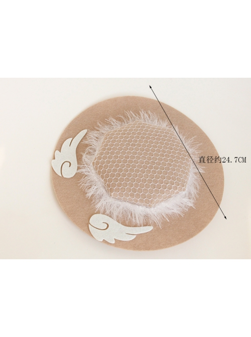 Simple White Angel Wings Cute Fashion Party Banquet Top Hat Hairpin
