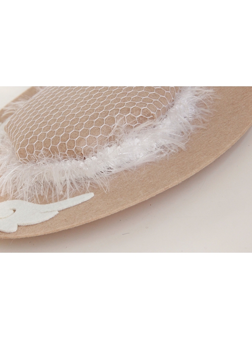 Simple White Angel Wings Cute Fashion Party Banquet Top Hat Hairpin