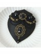 Palace Fashion Retro Baroque Love Wings Black Crystal Lace Top Hat Hairpin