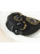Palace Fashion Retro Baroque Love Wings Black Crystal Lace Top Hat Hairpin