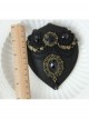 Palace Fashion Retro Baroque Love Wings Black Crystal Lace Top Hat Hairpin