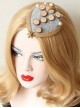 Fashion Handmade Holiday Female Personality Wood Chips Hemp Rope Stars Gray Top Hat Hairpin