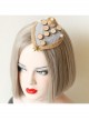 Fashion Handmade Holiday Female Personality Wood Chips Hemp Rope Stars Gray Top Hat Hairpin