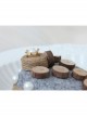 Fashion Handmade Holiday Female Personality Wood Chips Hemp Rope Stars Gray Top Hat Hairpin
