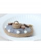 Fashion Handmade Holiday Female Personality Wood Chips Hemp Rope Stars Gray Top Hat Hairpin